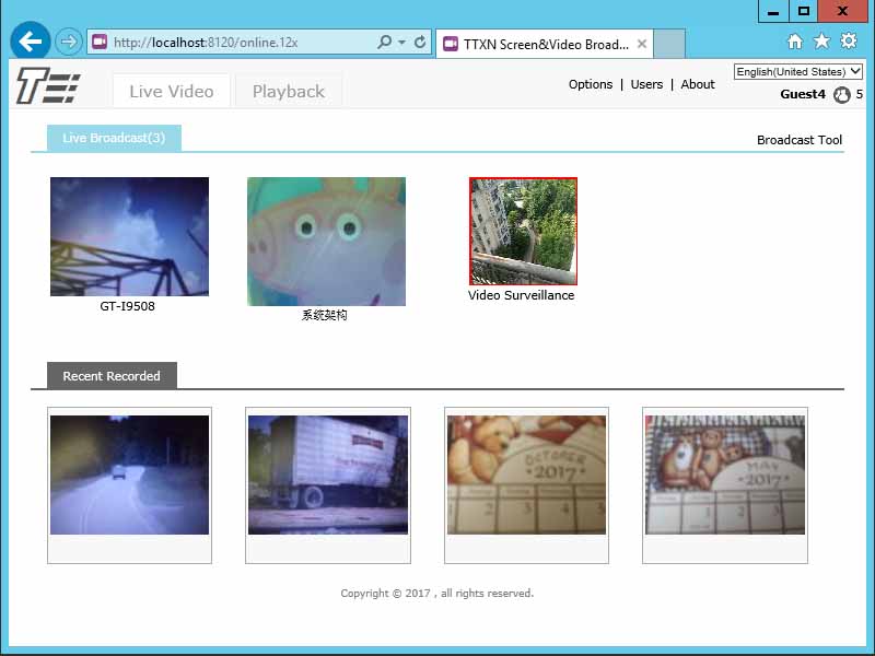 Live Video Broadcast Server for Windows screenshot